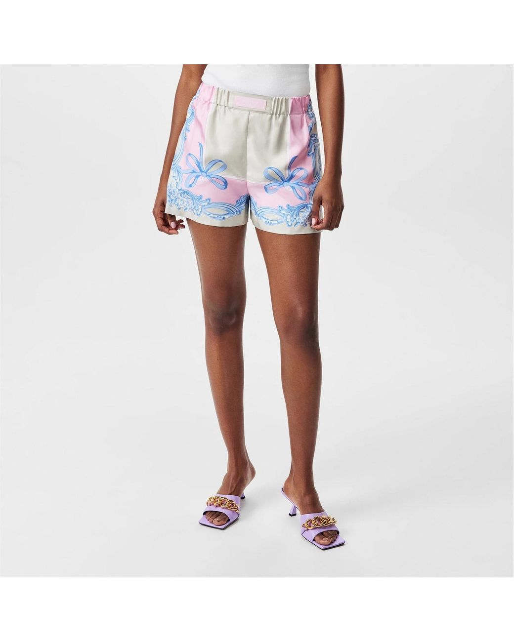 Versace Blue Printed Shorts