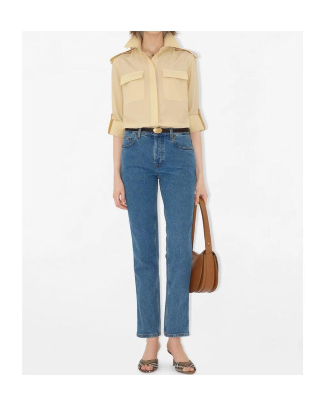 Burberry Blue Straight-Leg Slim Fit Jeans