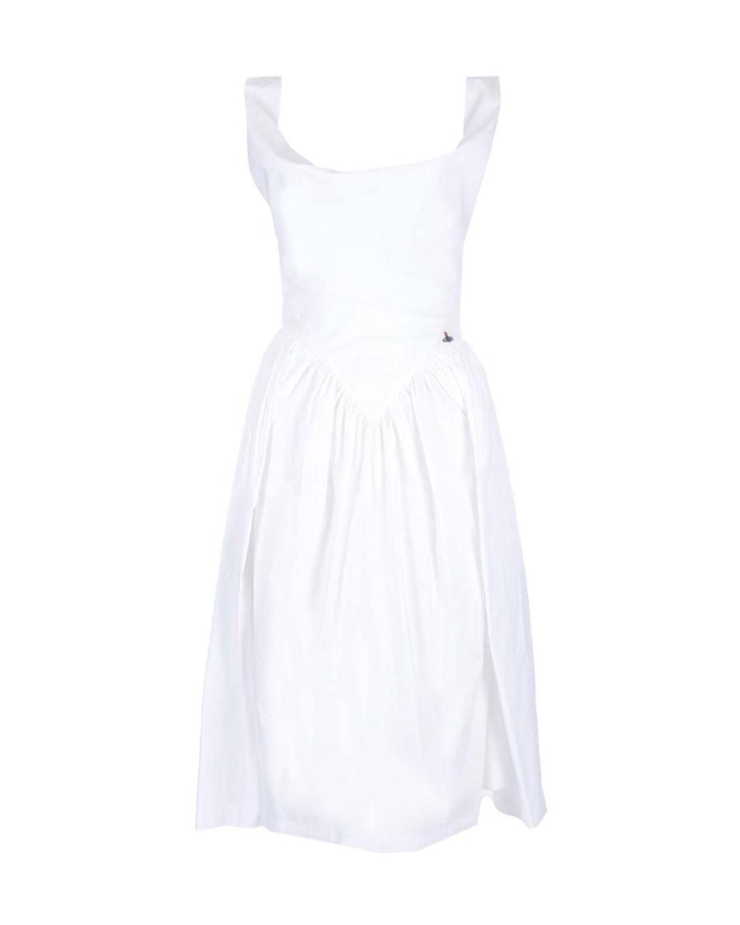 Vivienne Westwood White Sunday Draped Midi Dress