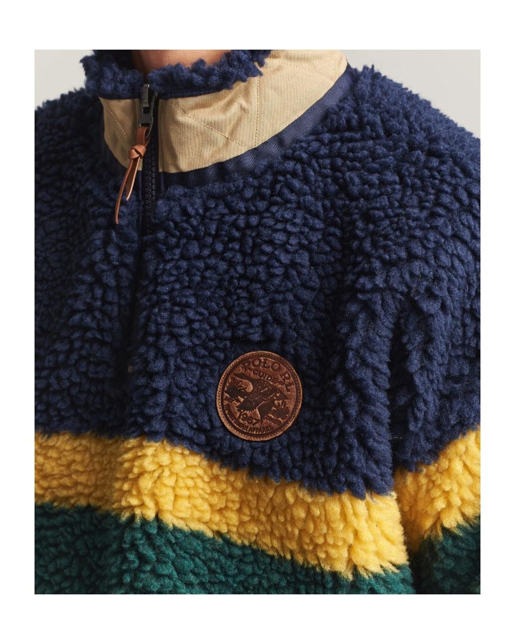 Polo Ralph Lauren Blue Teddy Fleece Pullover for men