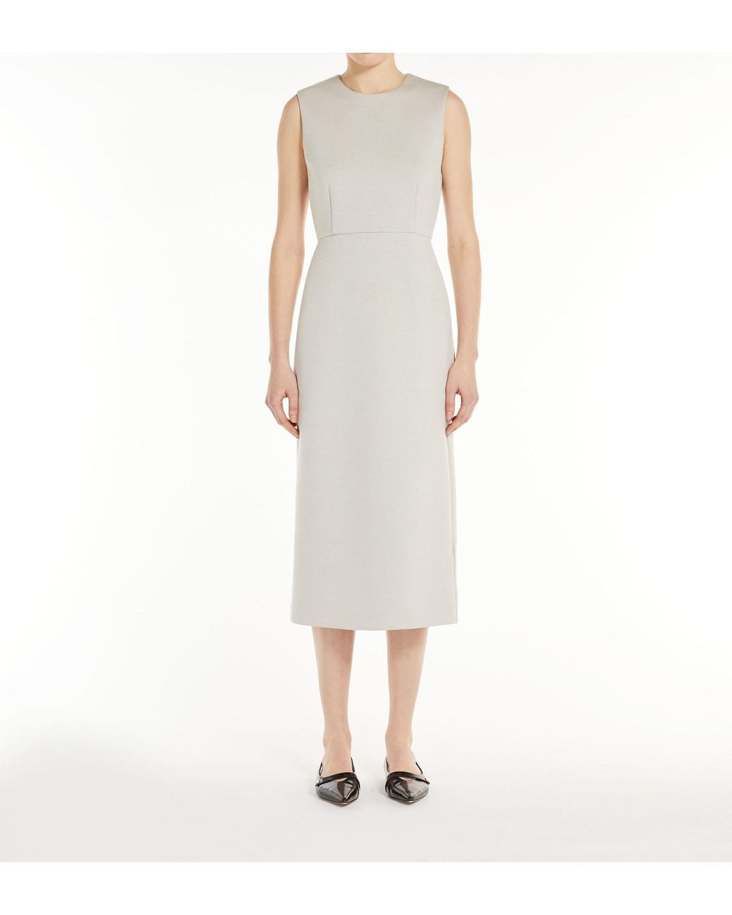 Max Mara White Sleeveless Dress