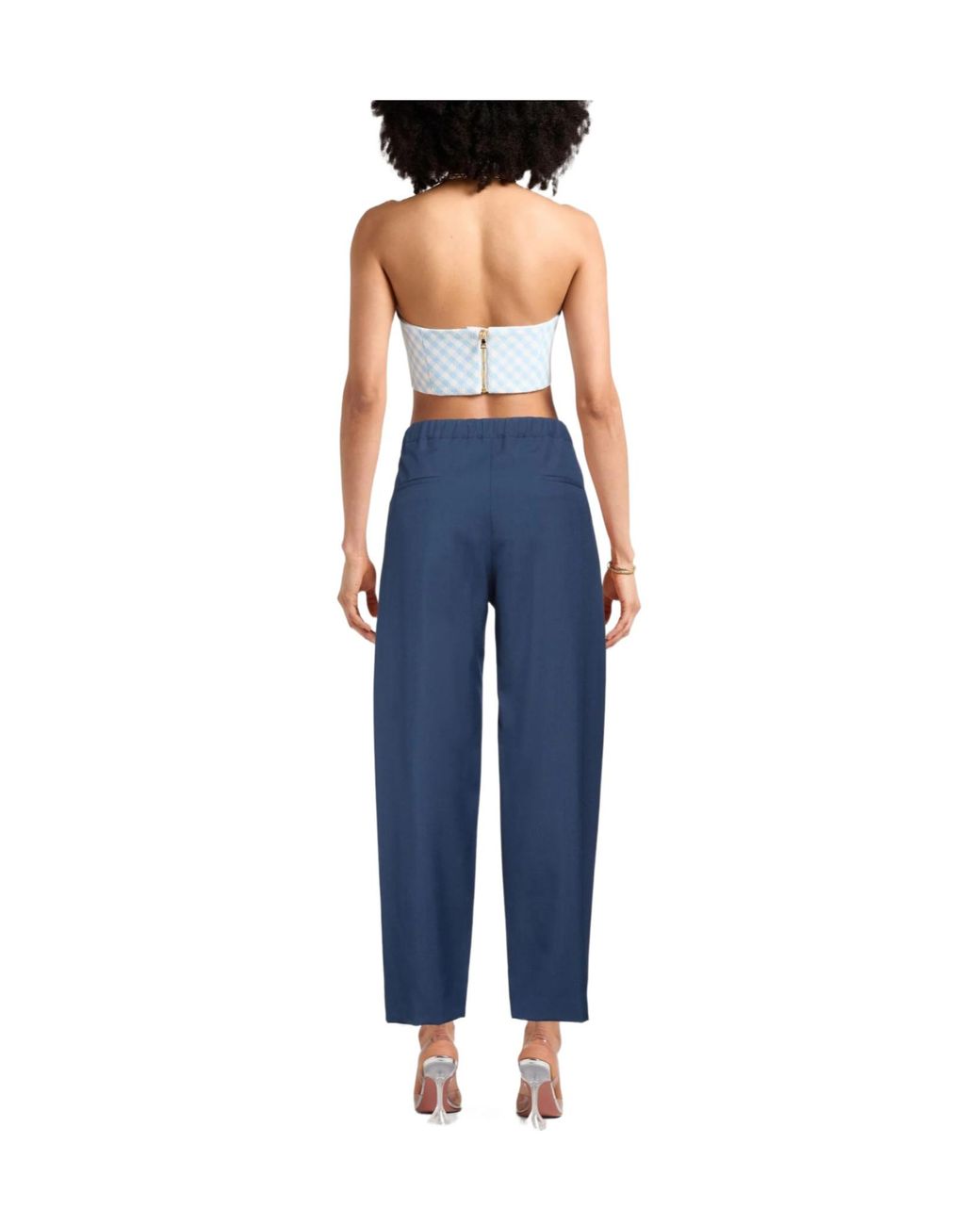 Marni Blue Minimalist Tapered Pants