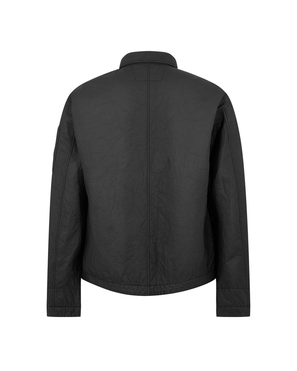 C P Company Black Feltro Bi Film Jacket for men