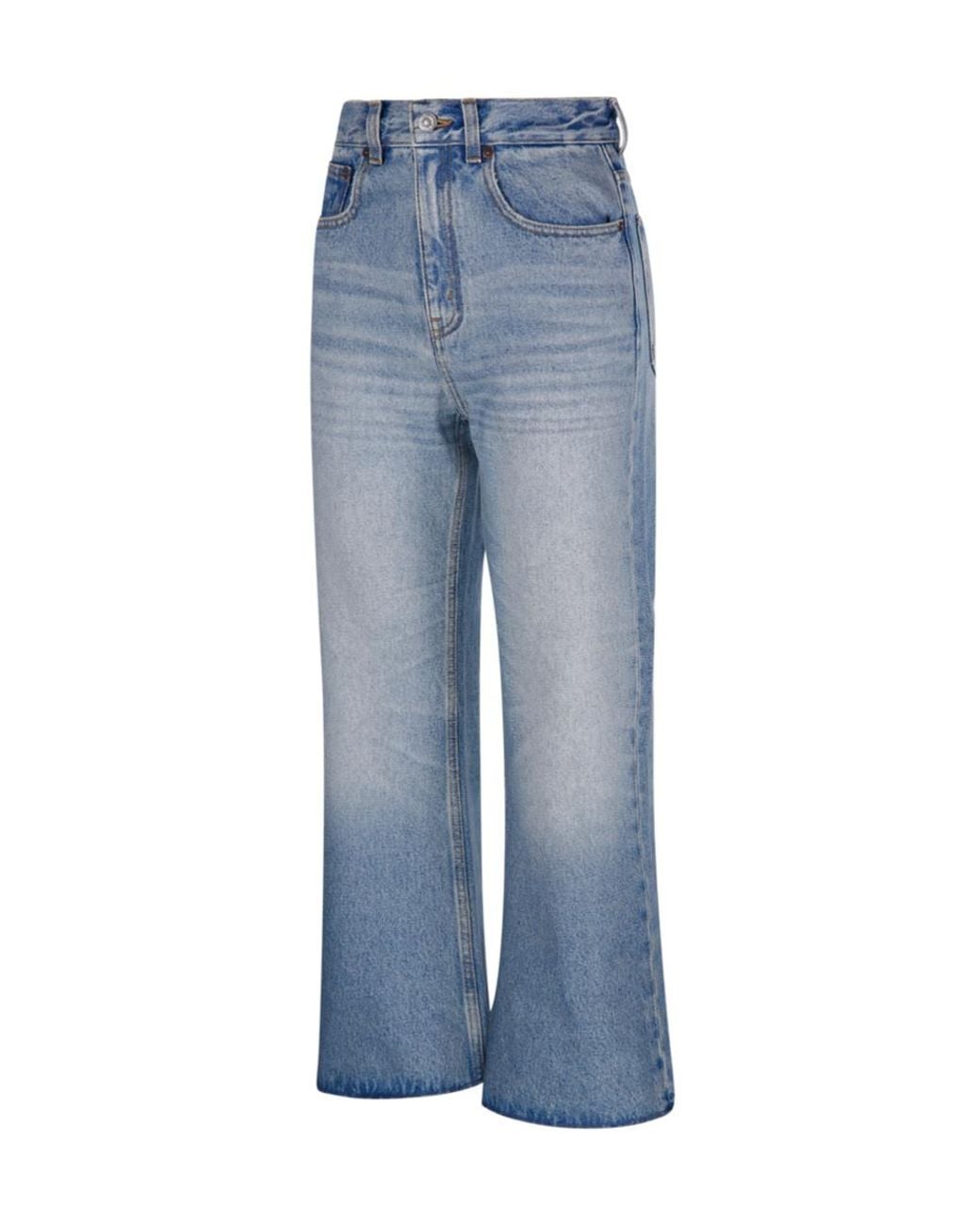 Victoria Beckham Blue Wide Leg Jeans