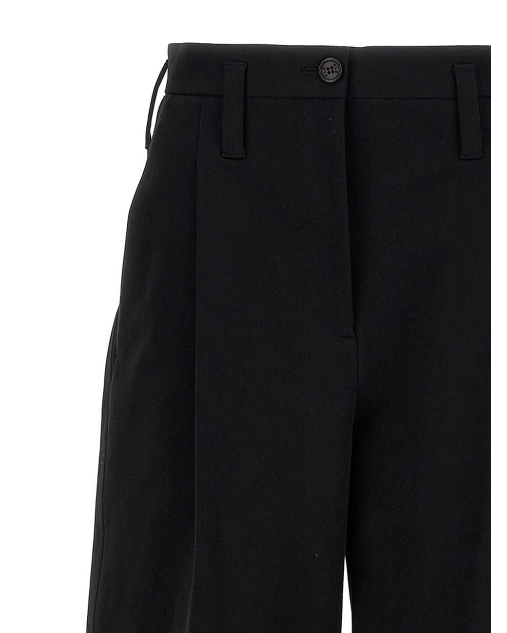 Philosophy Di Lorenzo Serafini Black Wide-Leg Pleated Trousers