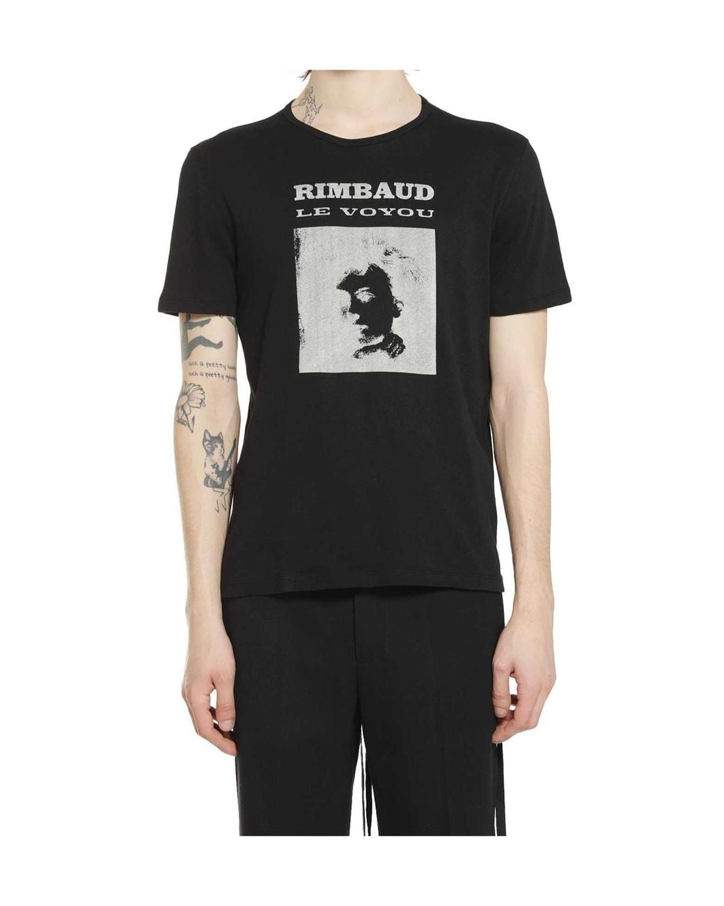 Ann Demeulemeester Black Short-Sleeved T-Shirt for men