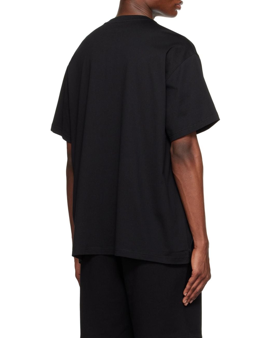 Burberry Black Ekd Printed Crewneck T-Shirt for men