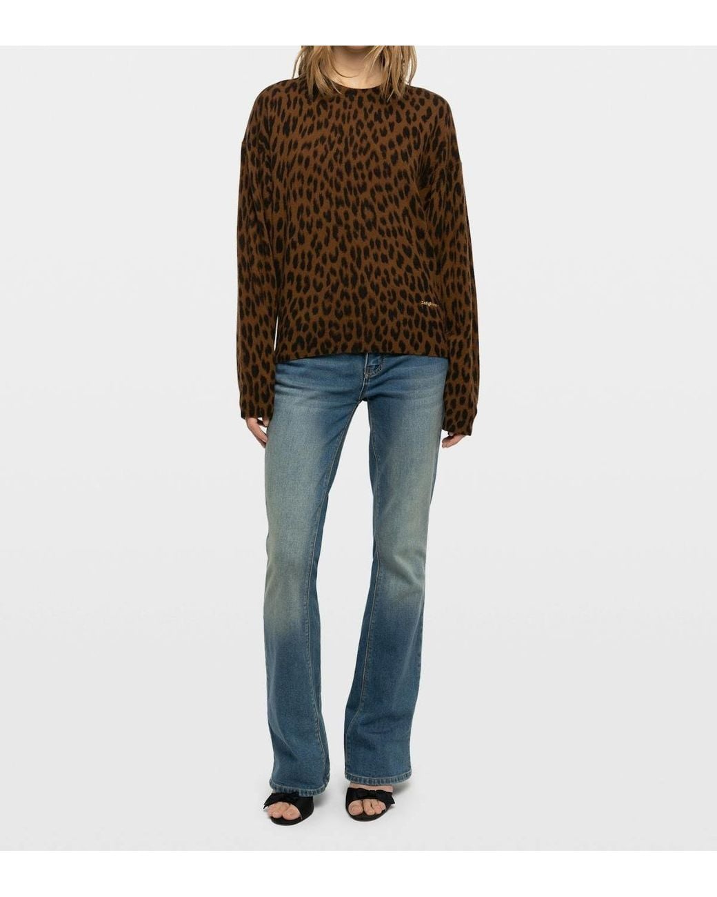 Zadig & Voltaire Brown Leopard-Print Sweater