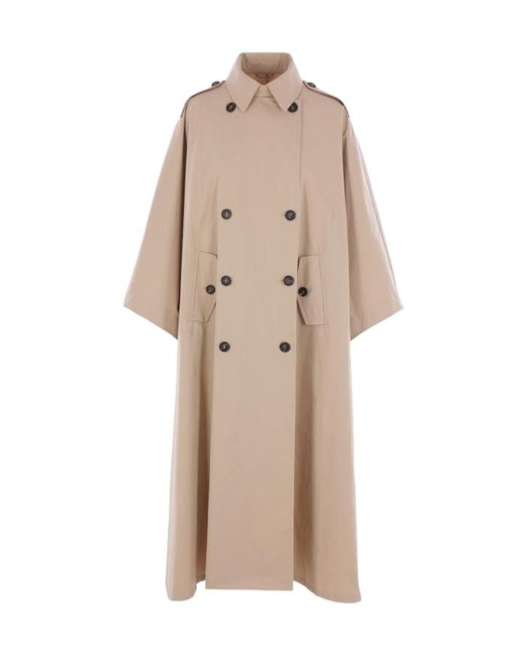 Brunello Cucinelli Natural Double Breasted Coat