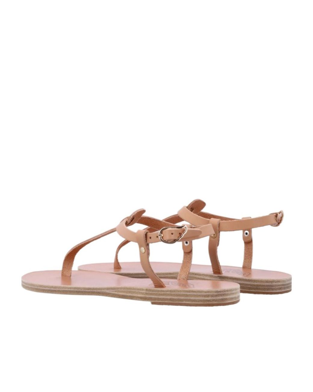 Ancient Greek Sandals Brown Lito Strappy Flat Sandals