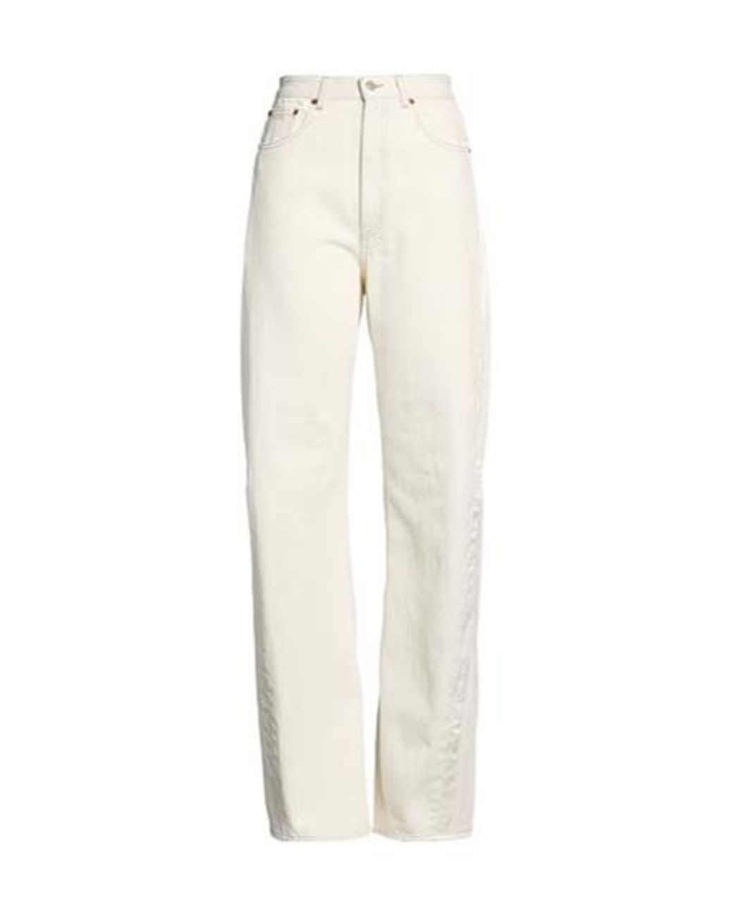 MM6 by Maison Margiela White Straightleg Jeans
