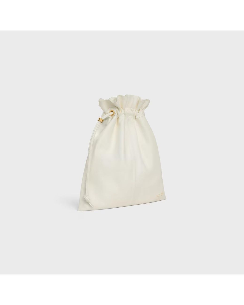 Céline White Small Crystal Pouch