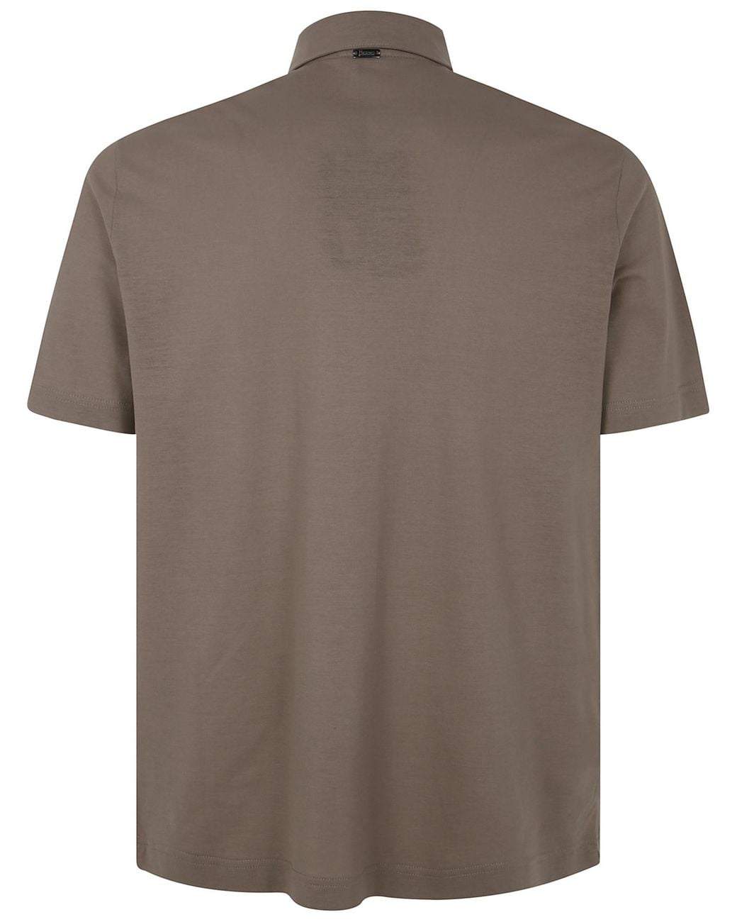 Herno Gray Short-Sleeved Polo Shirt for men