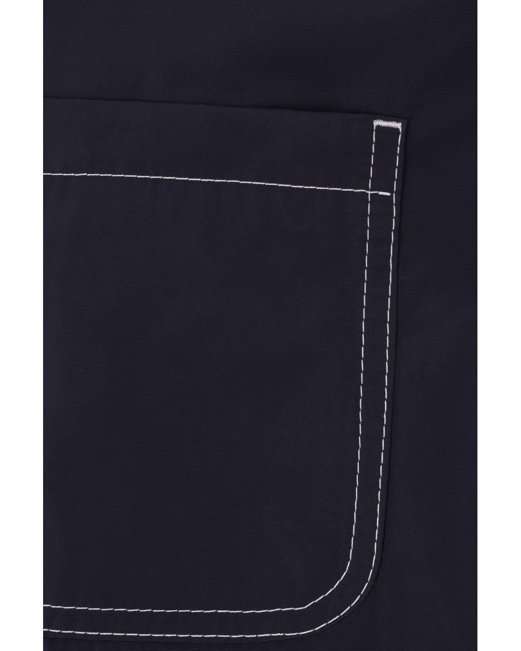 Thom Browne Blue Contrast-Stitching Shirt Jacket for men