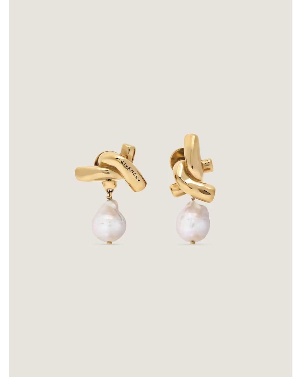 Givenchy Metallic Chain Link Asymmetric Earrings
