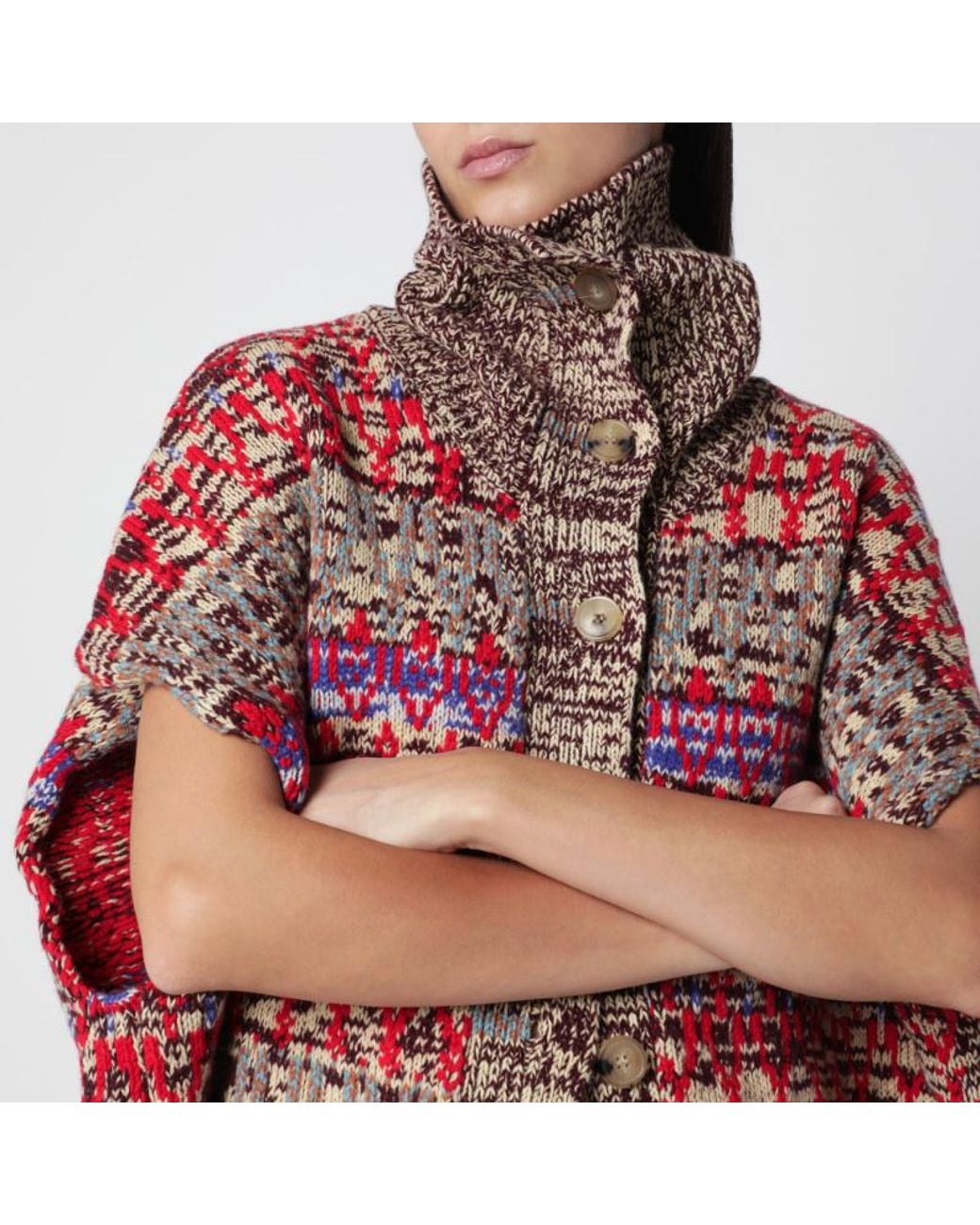 Dries Van Noten Red Knitted Cardigan
