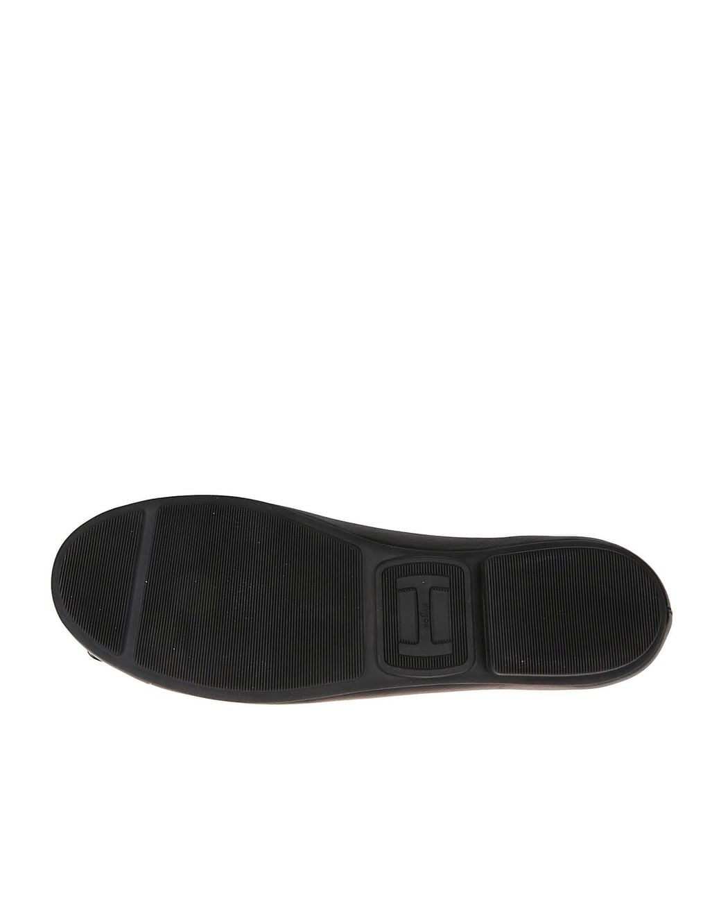 Hogan Black Round-Toe Slip-On Ballerinas