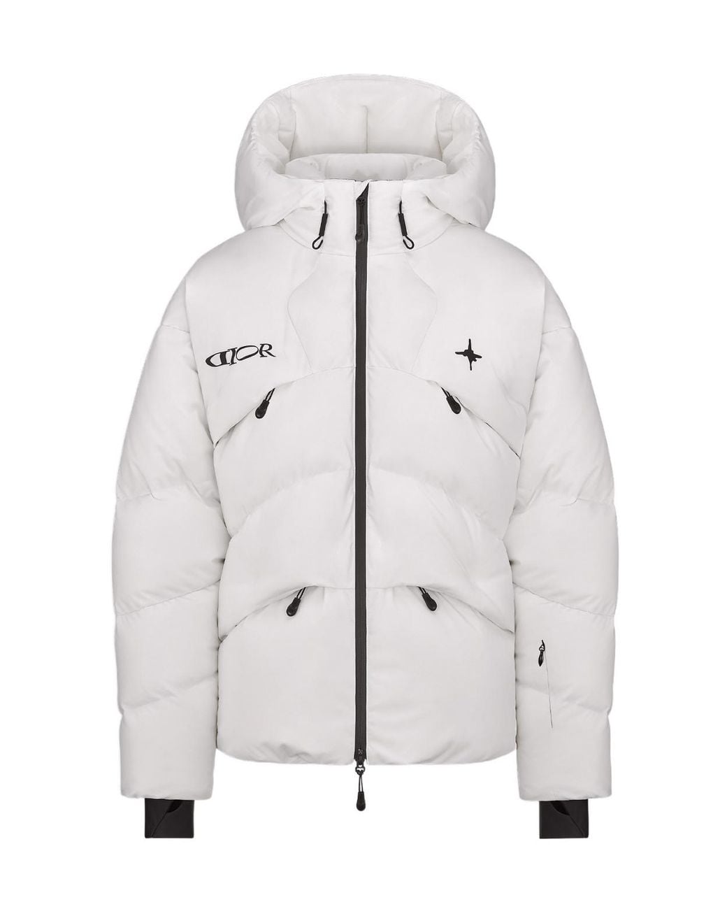 Dior Gray And Descente And Lewis Hamilton Quilted Puffer Ski Jacket for men