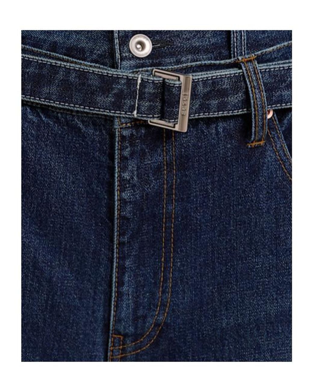 Sacai Blue Denim Jeans W/ Belt for men
