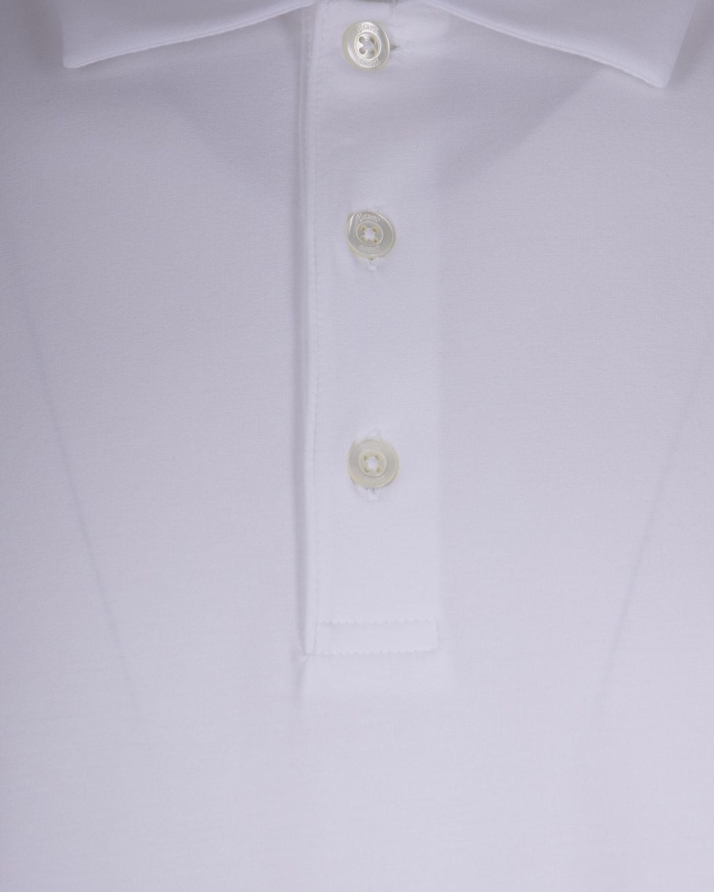 Herno White Button Detailed Short-Sleeved Polo Shirt for men