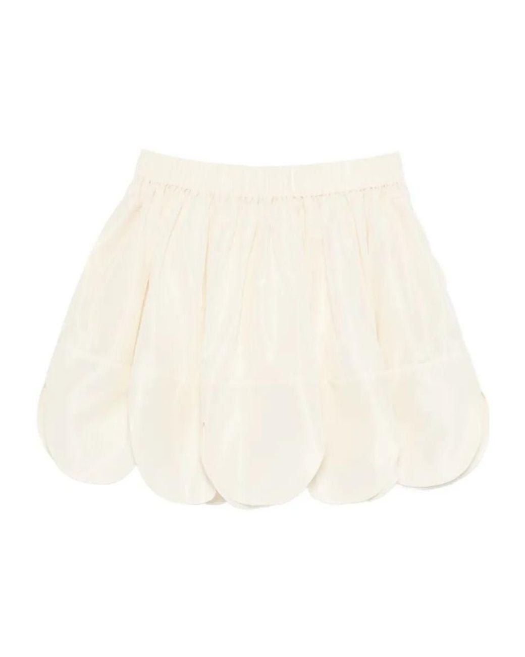 Simone Rocha Natural Petal-Trimmed Mini Skirt