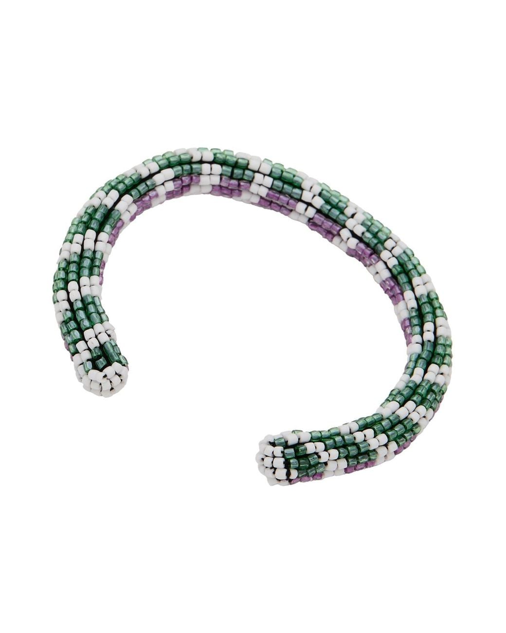 Isabel Marant Green Woven Beaded Bracelet