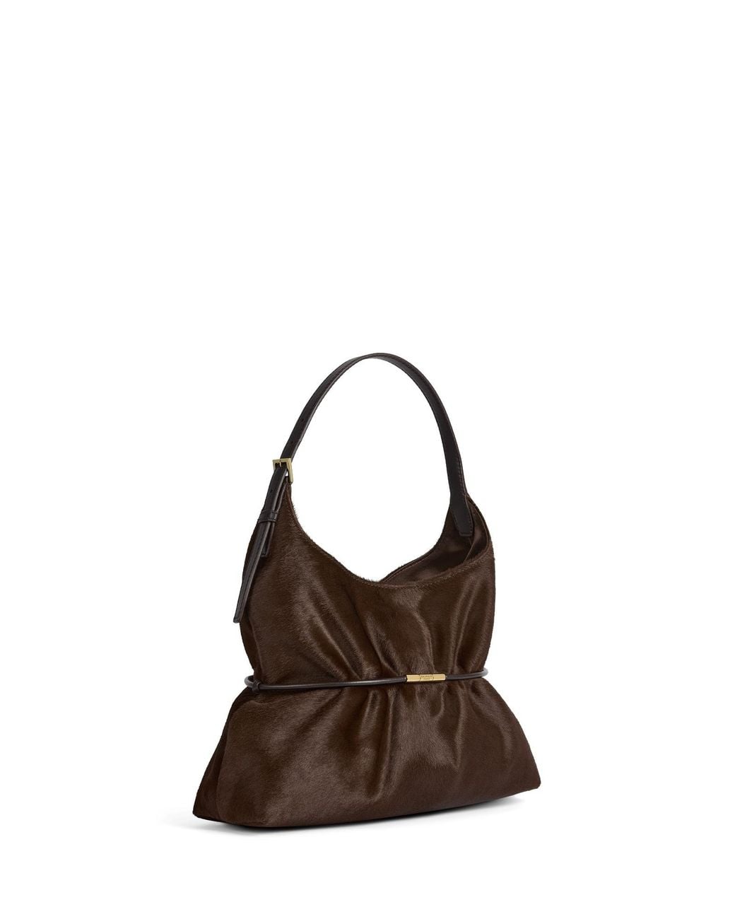 Balmain Brown Sphynx Medium Shoulder Bag