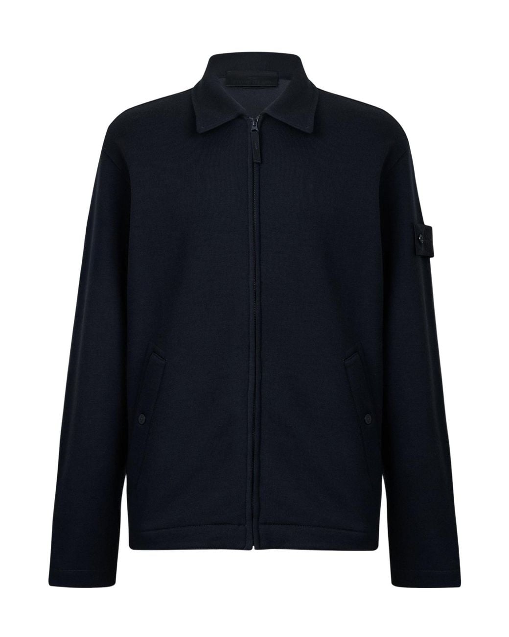 Stone Island Blue Zipper Cardigan for men