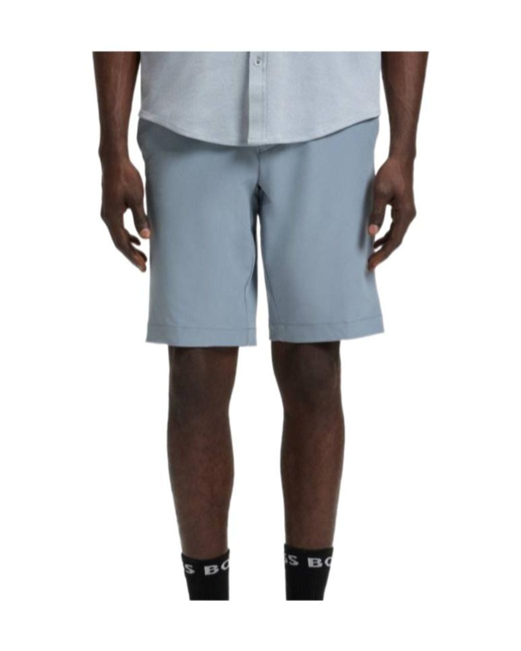 Boss Gray Tailored Bermuda Shorts for men