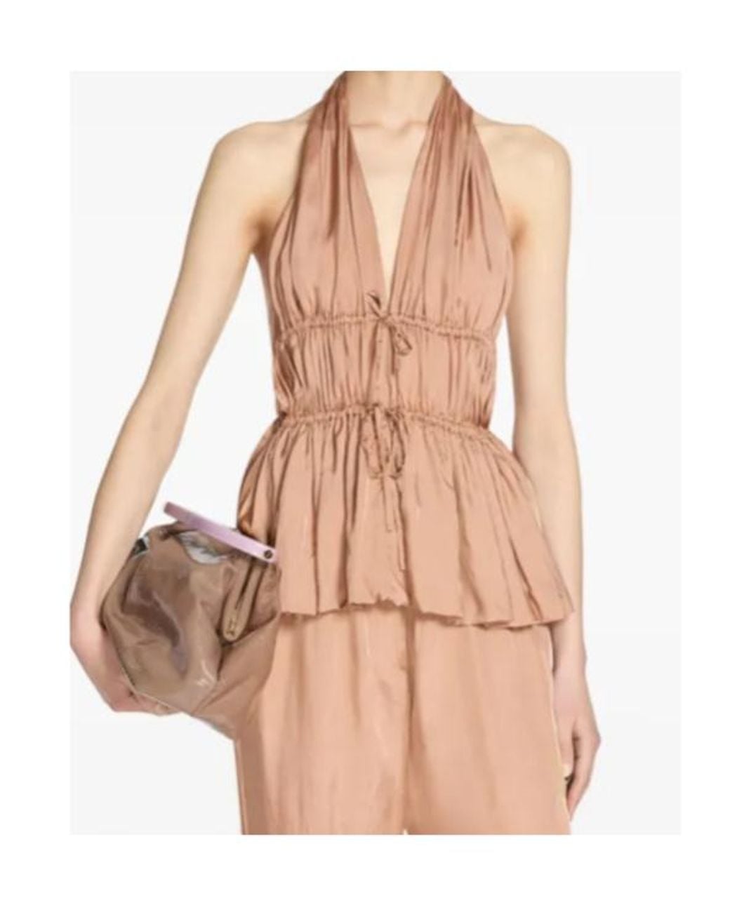 Dries Van Noten Pink Halterneck Top