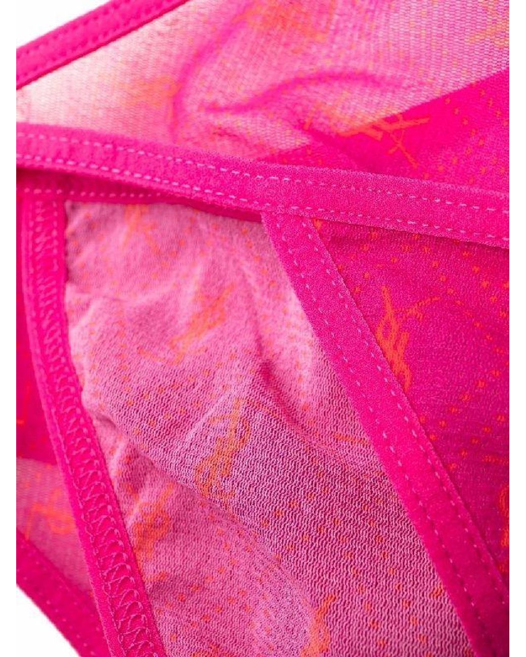 Saint Laurent Pink Monogram Sheer Panties