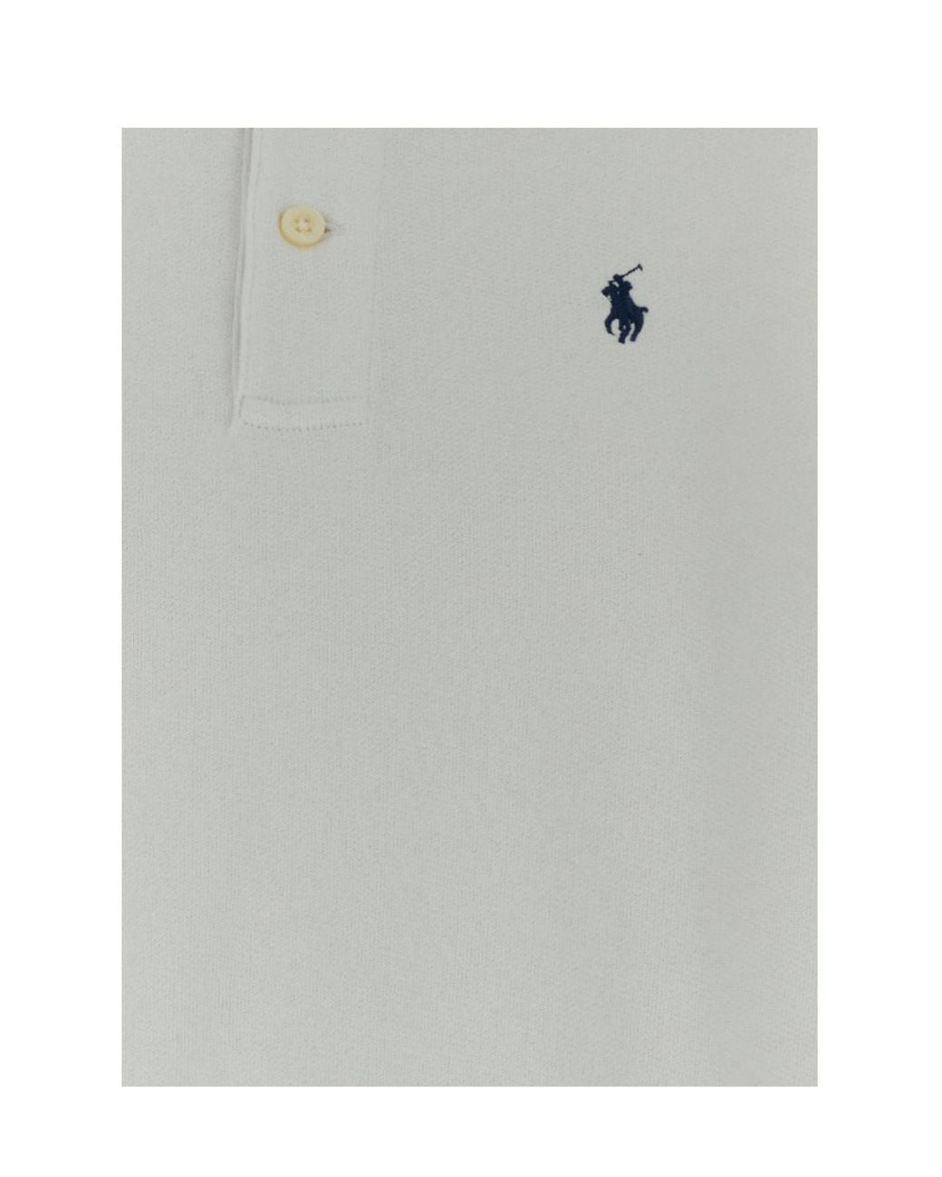 Polo Ralph Lauren White Logo Embroidered Polo Shirt