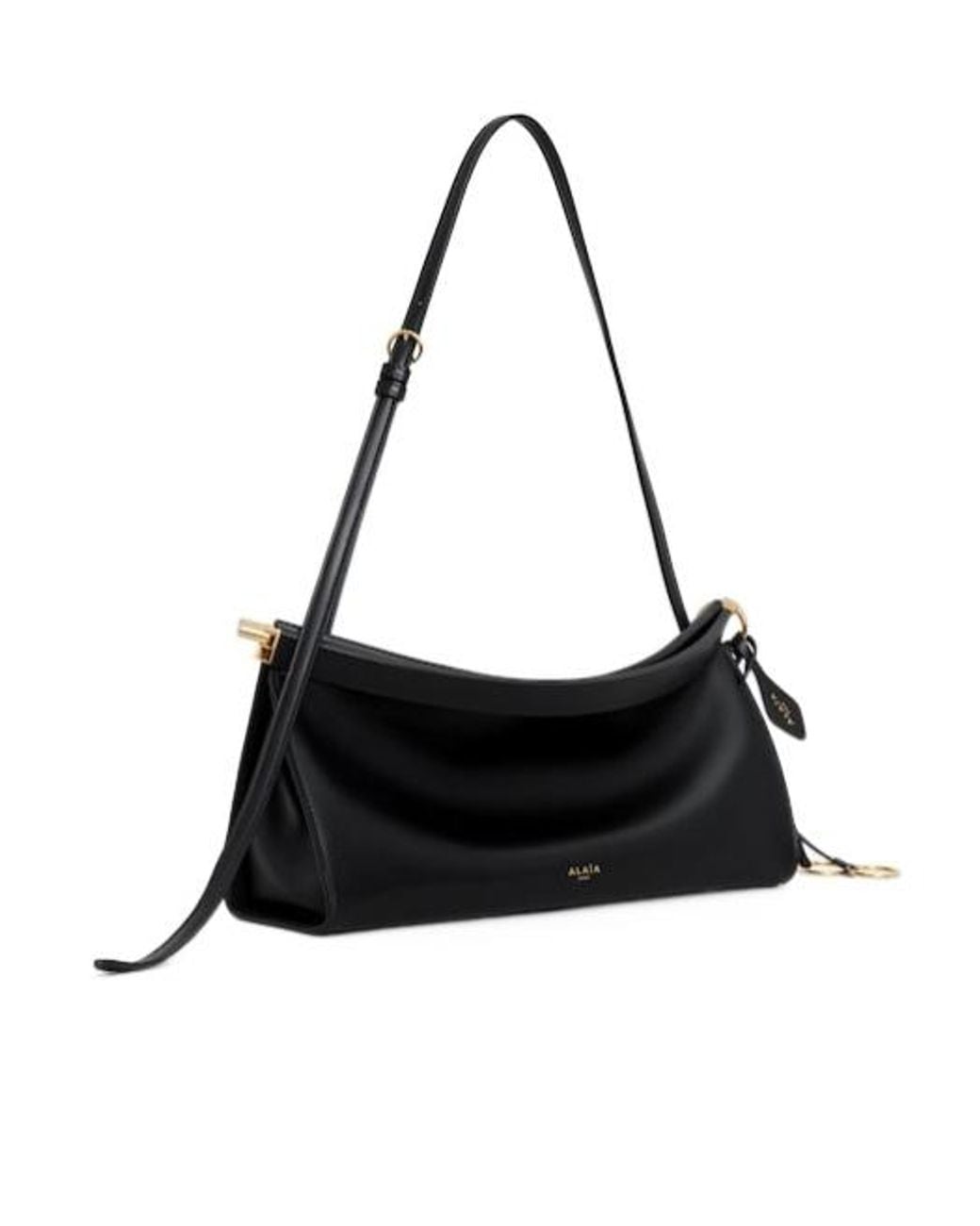 Alaïa Black Le Click East West Medium Leather Shoulder Bag