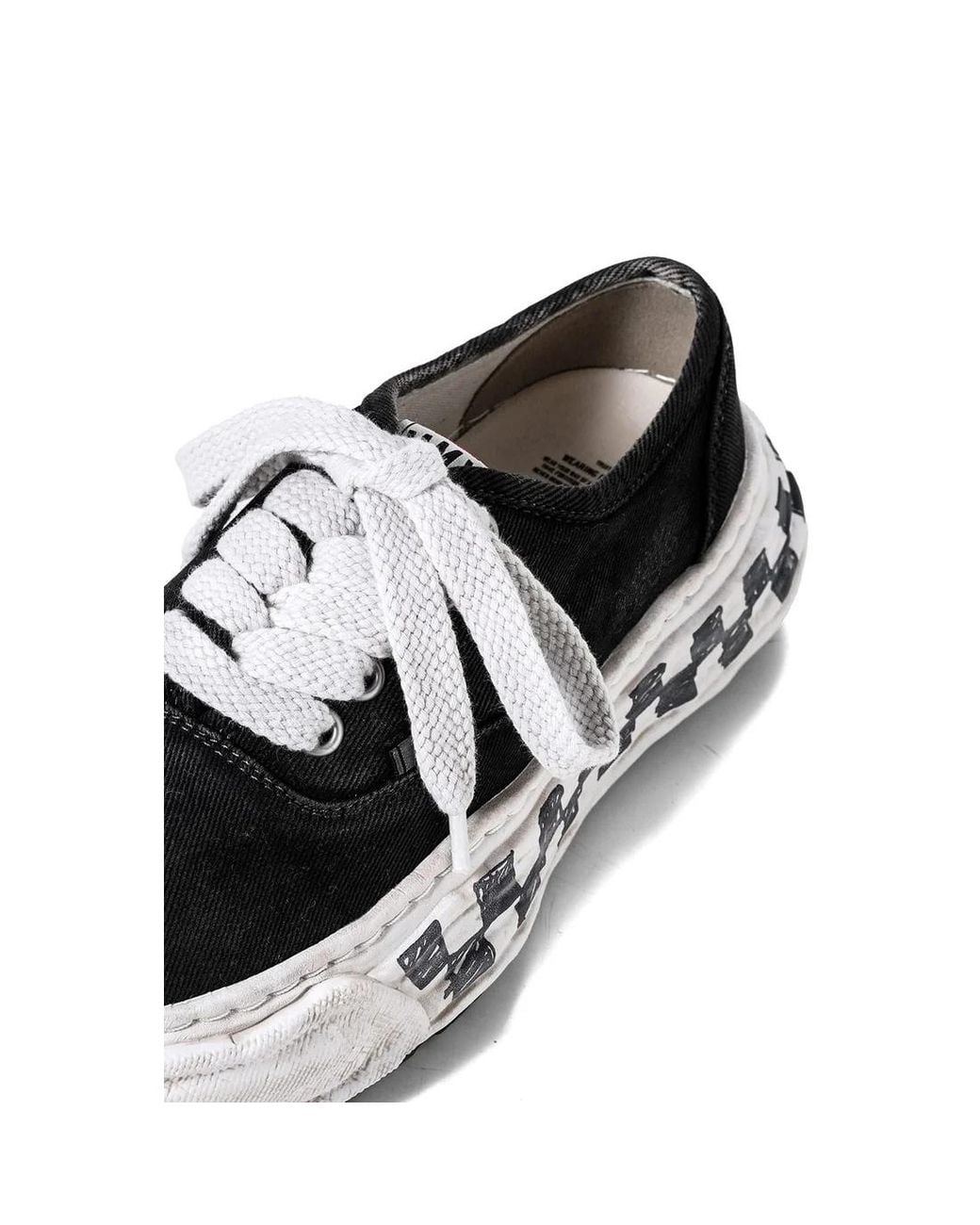 Maison Mihara Yasuhiro Black Graffiti-Sole Low-Top Sneakers for men