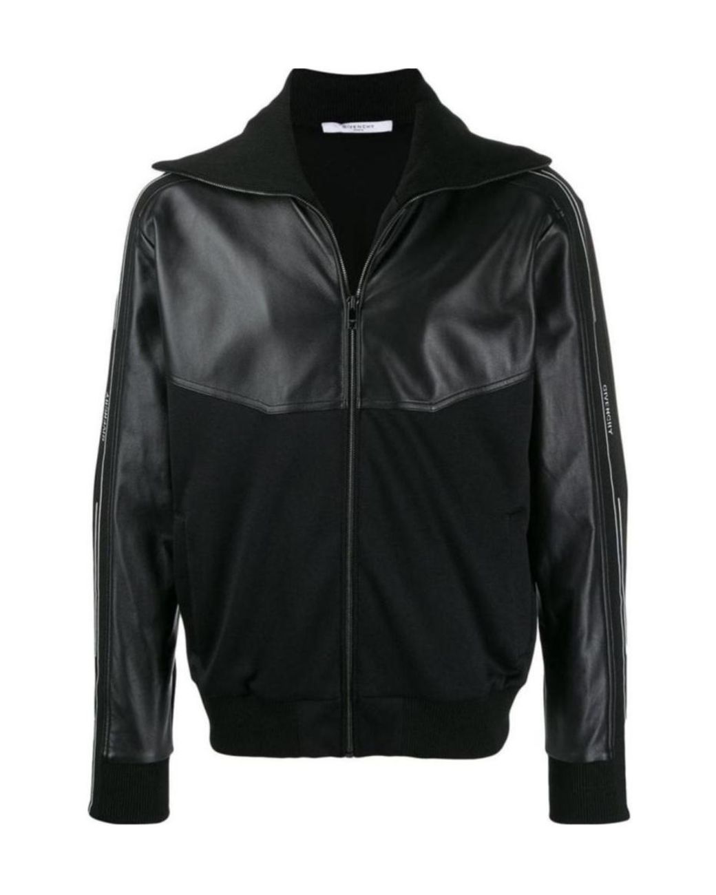 Givenchy Black Logo Tape Panelled Jacket for men