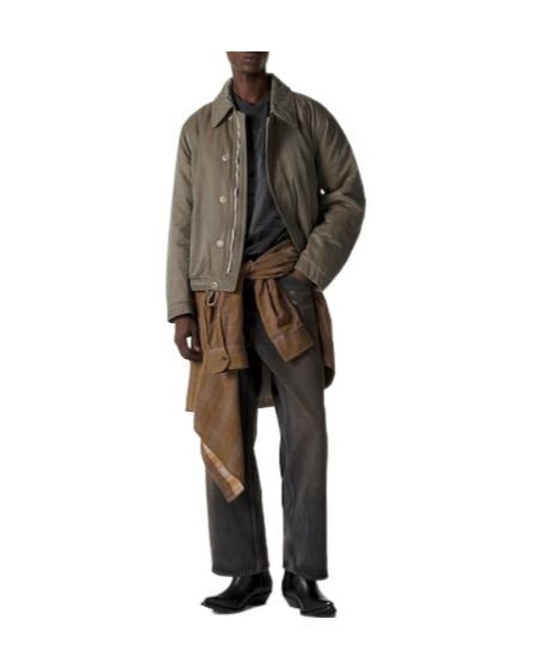 Our Legacy Green Long-Sleeve Casual Jacket for men