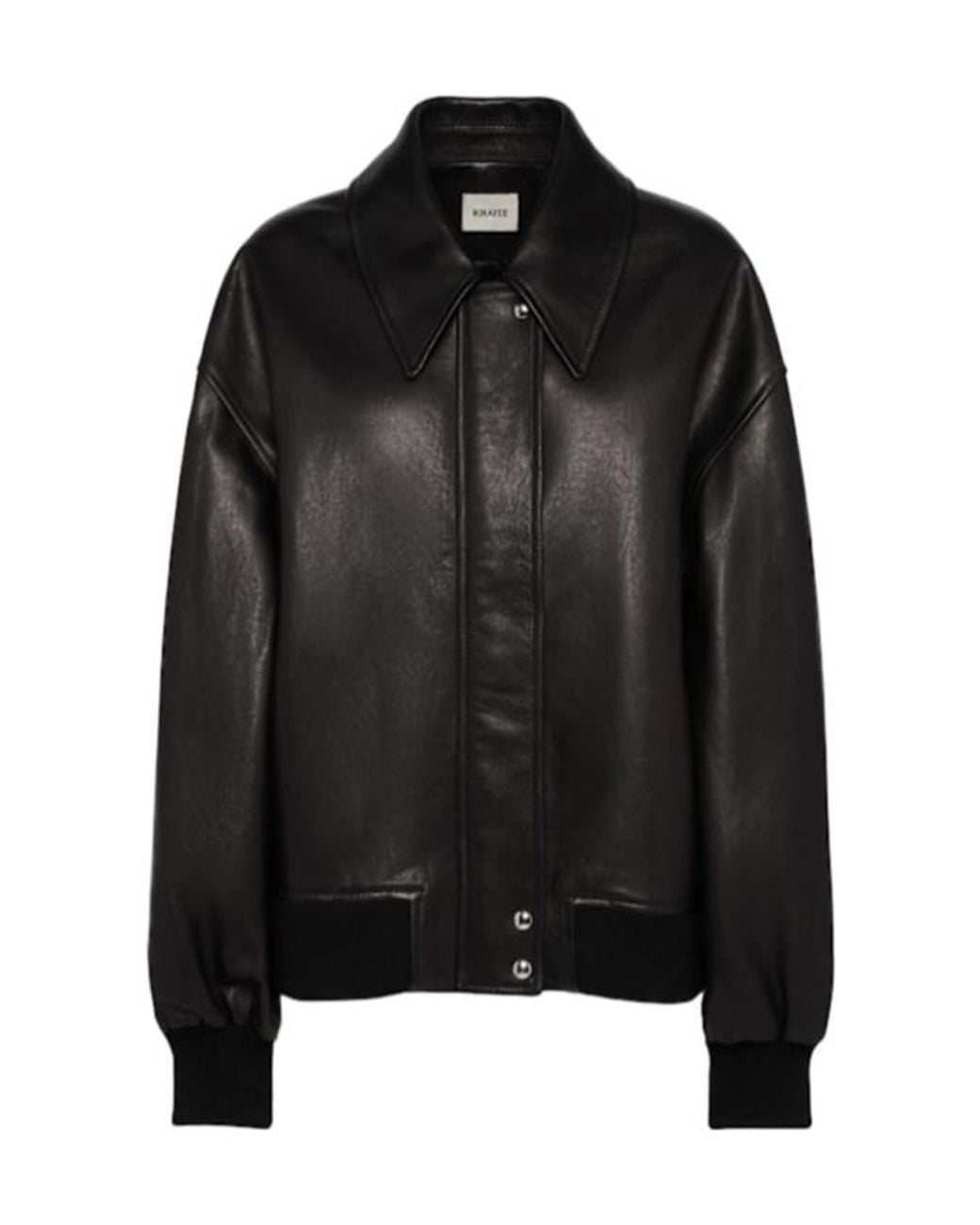 Khaite Black Shelman Leather Jacket