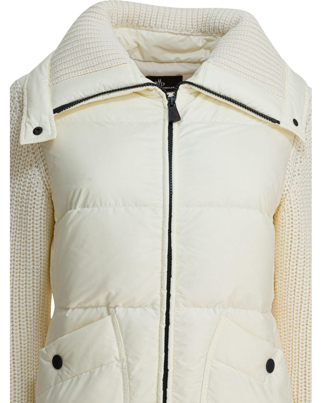 Moncler Natural Grenoble Panelled Zipped Jacket
