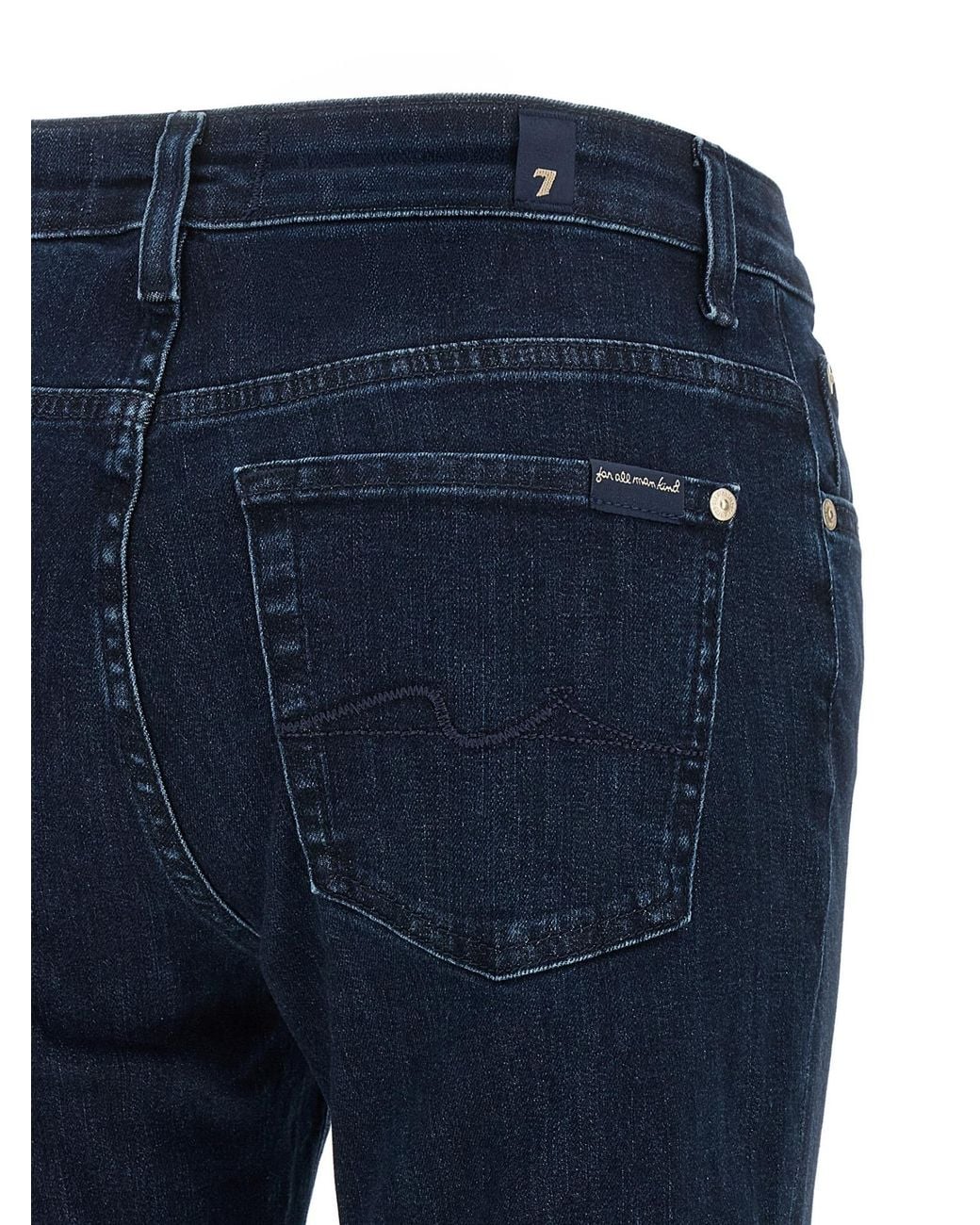 7 For All Mankind Blue Slim Classical Jeans