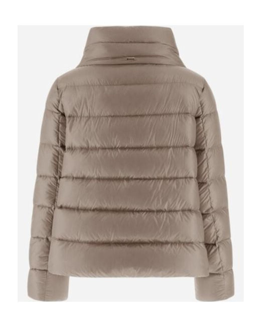Herno Brown High-Neck Quilted Padded Jacket