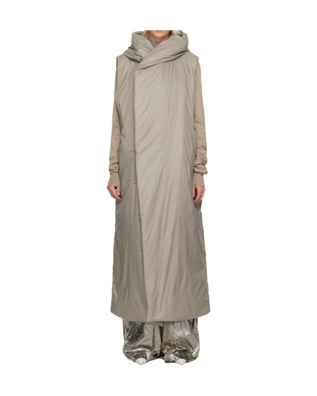 Rick Owens Natural Hooded Coat