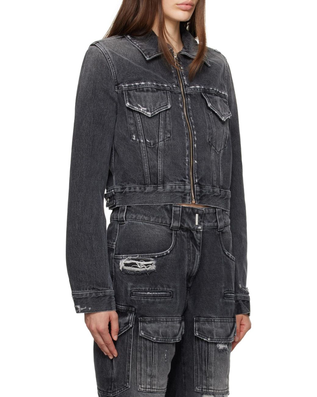 Givenchy Black Collared Zip-Up Jacket