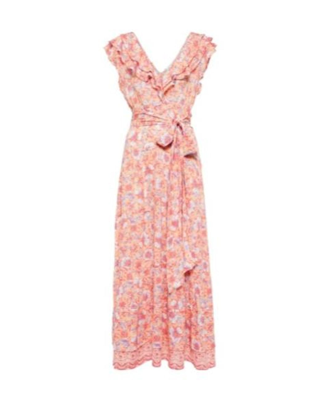 Poupette Pink Della Floral Maxi Dress