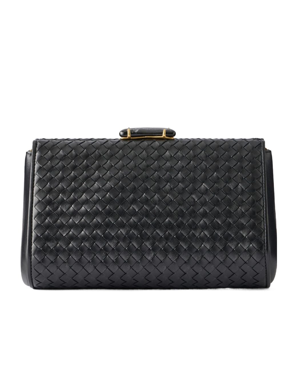 Bottega Veneta Black Intrecciato Clutch