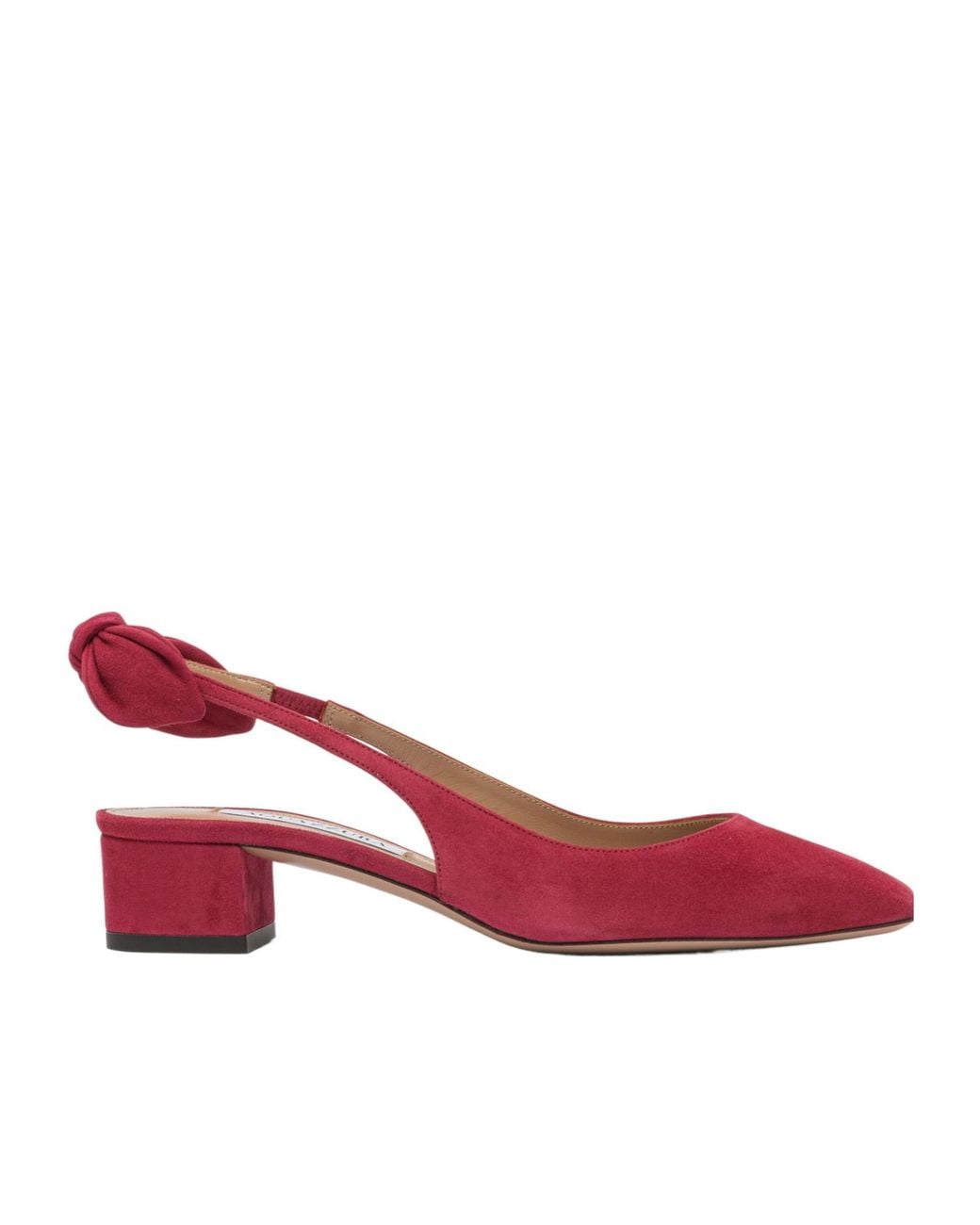 Aquazzura Red Bow-Tie Slingback Pumps
