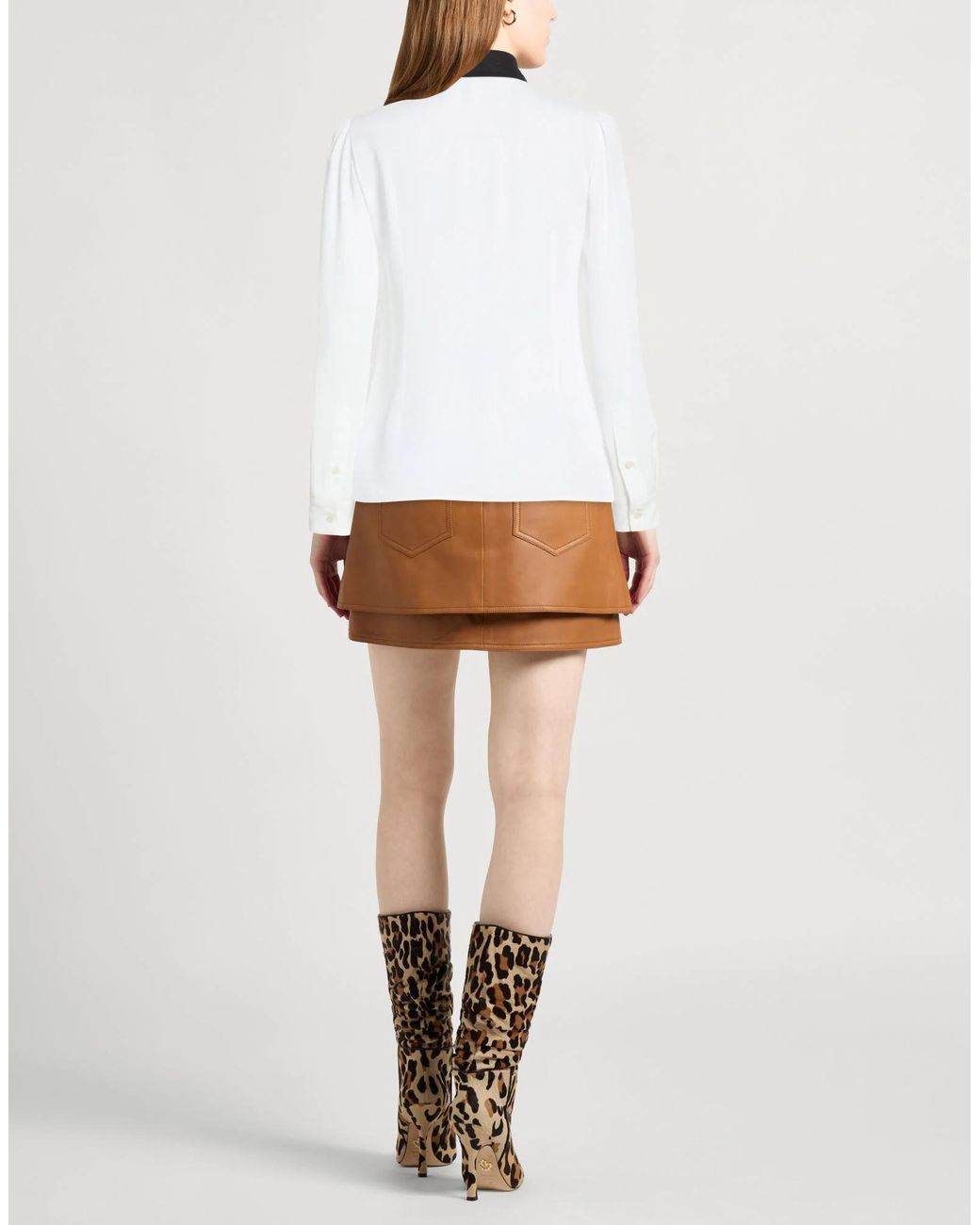 Dolce & Gabbana White Bow-Tie Blouse