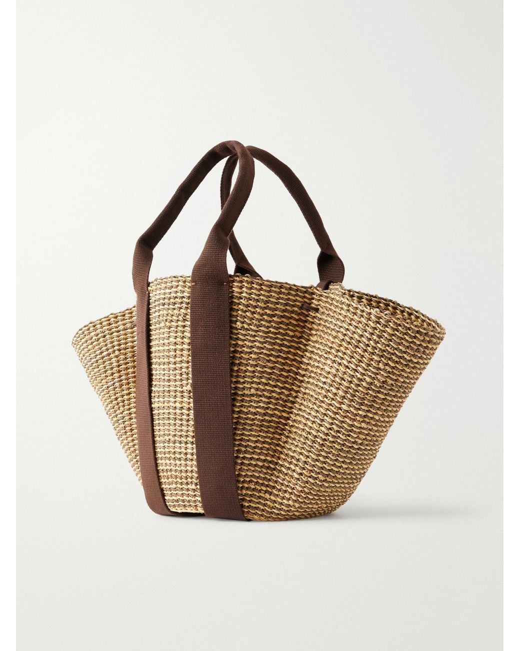 Muuñ Brown Woven Tote Bag