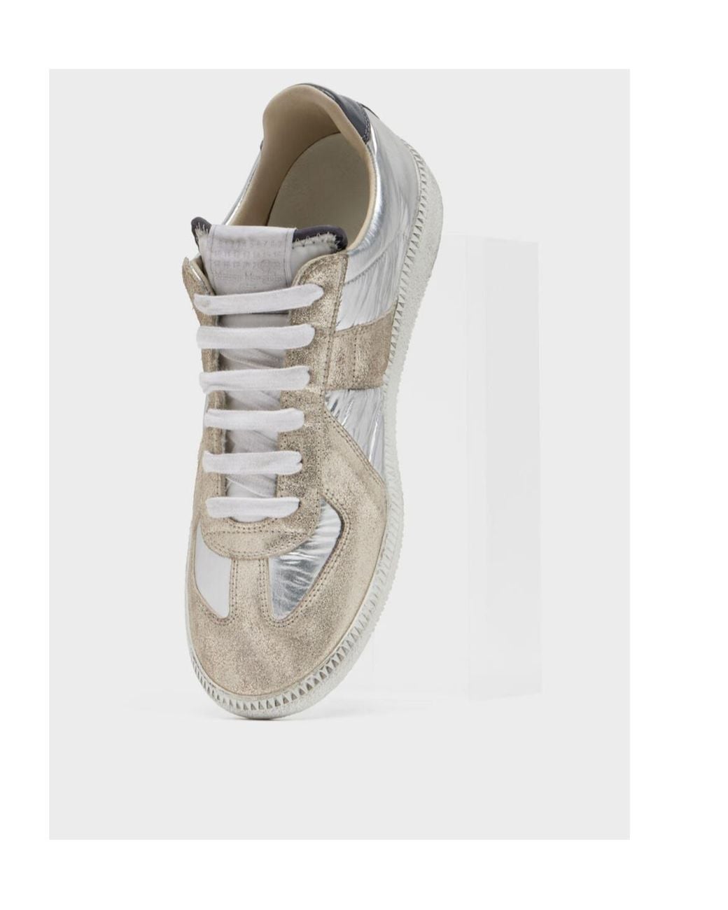 Maison Margiela White Metallic Replica Sneakers