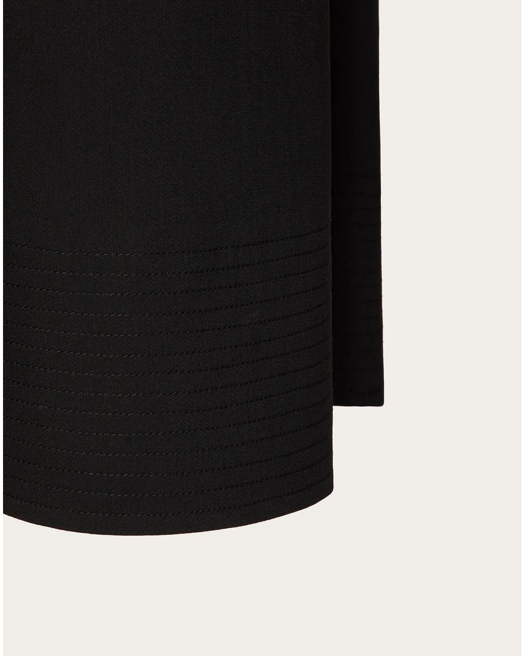 Valentino Black High-Waisted A-Line Skirt