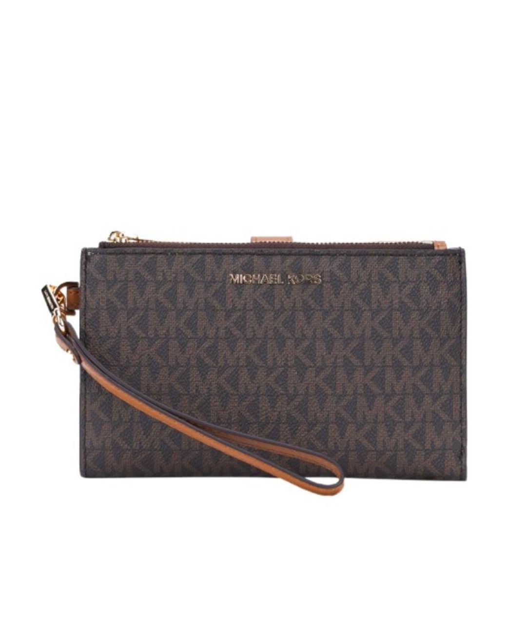 Michael Kors Gray Printed Canvas Wallet